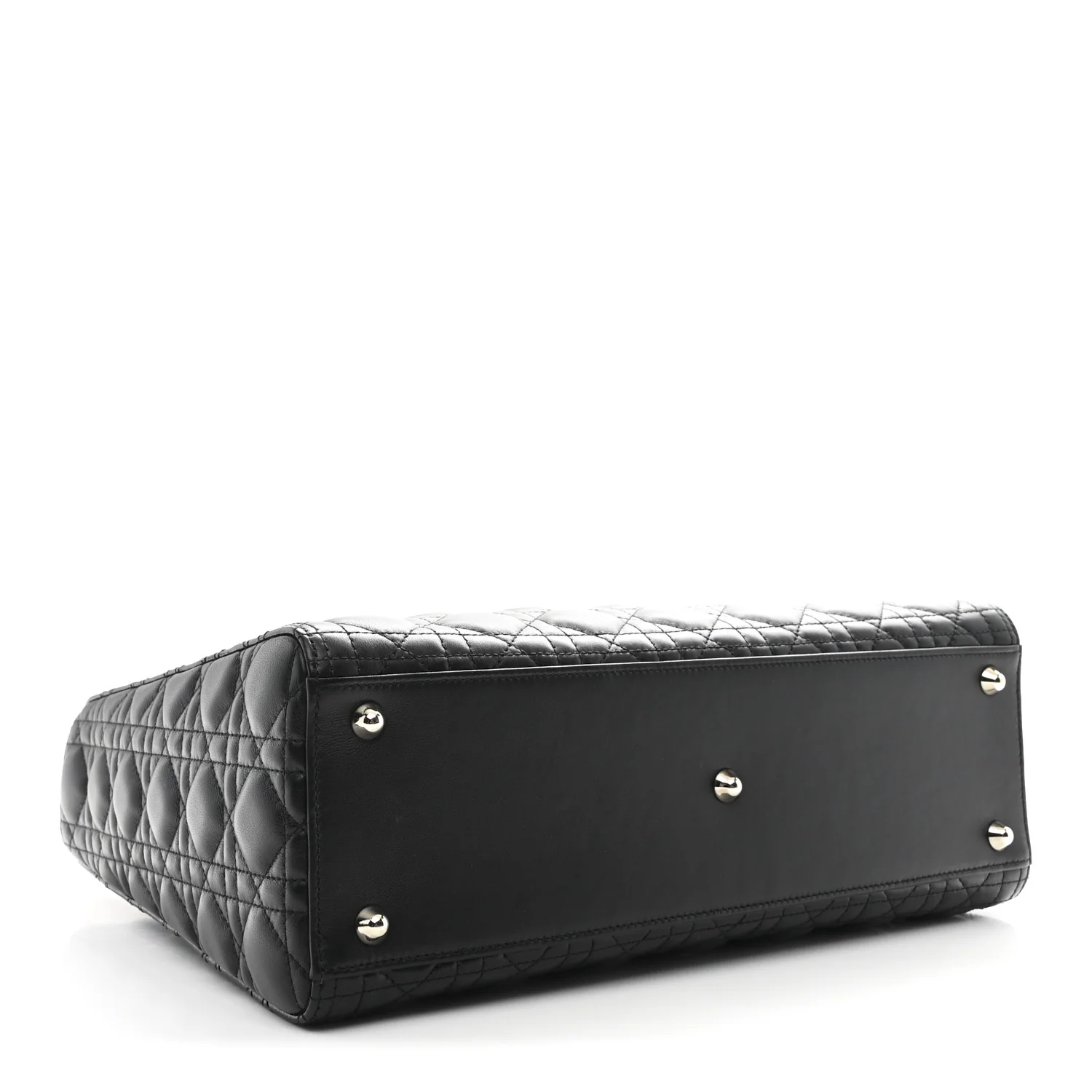 Lambskin Cannage Large Lady Dior Black - Image 4
