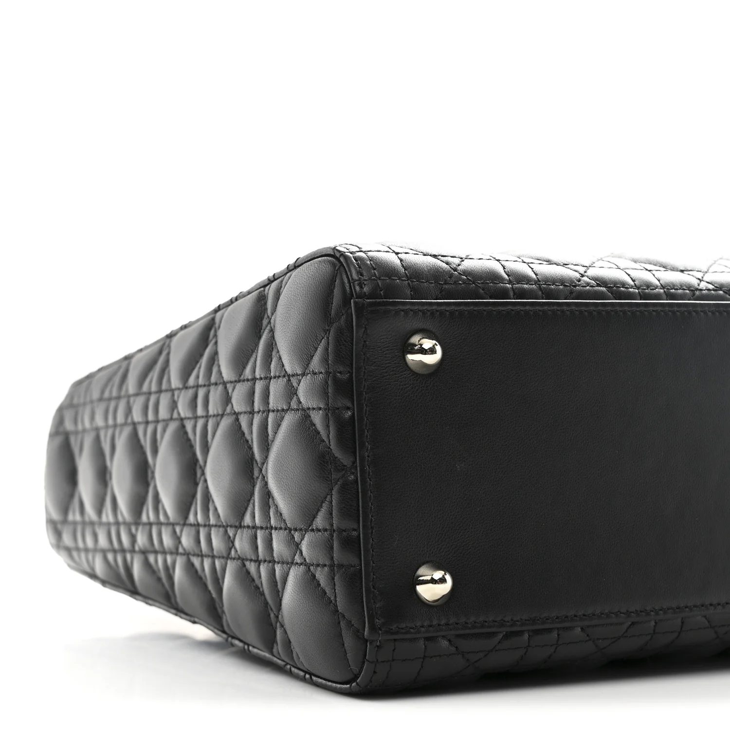 Lambskin Cannage Large Lady Dior Black - Image 9