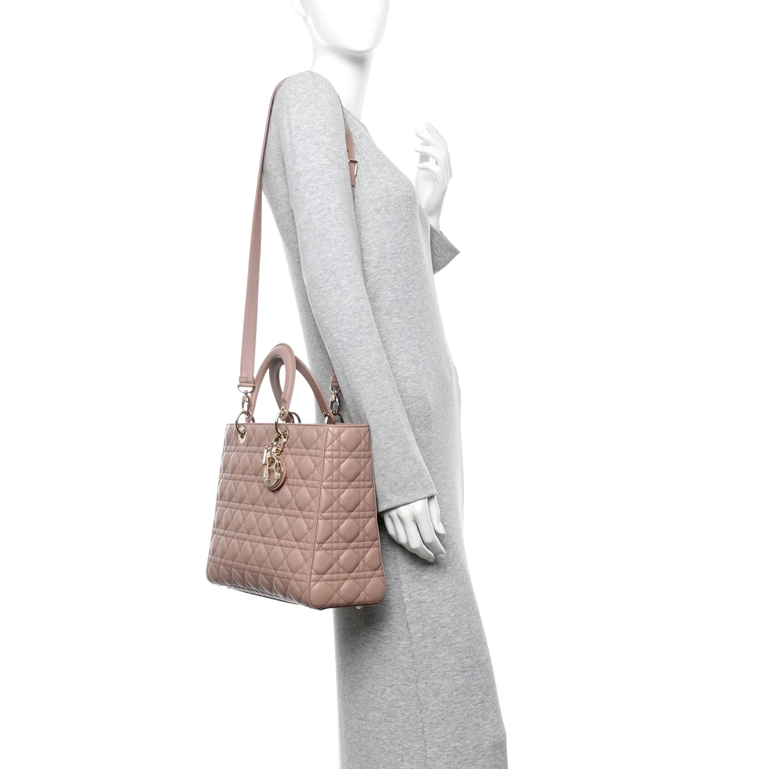 Lambskin Cannage Large Lady Dior Fard - Image 2