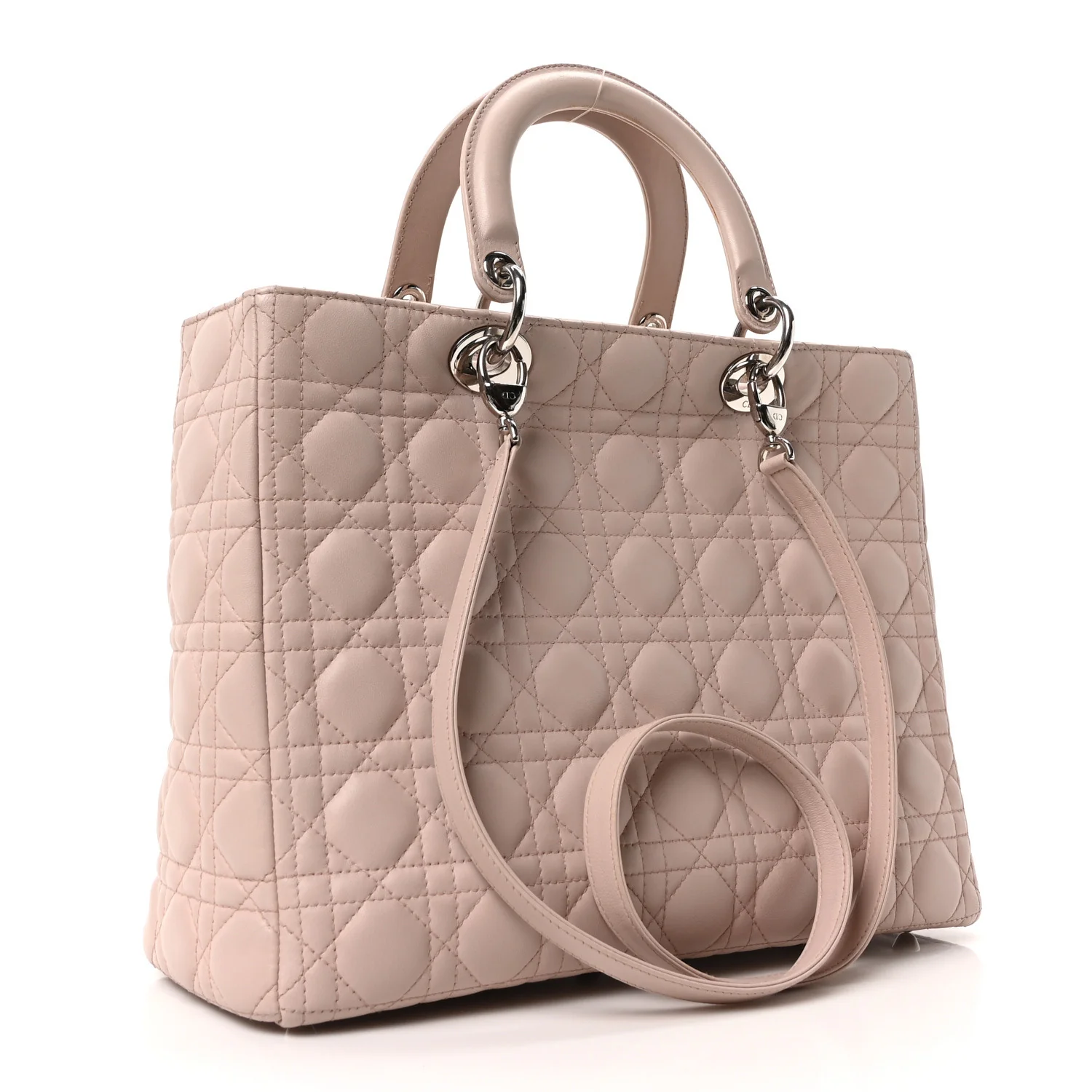 Lambskin Cannage Large Lady Dior Light Pink - Image 3