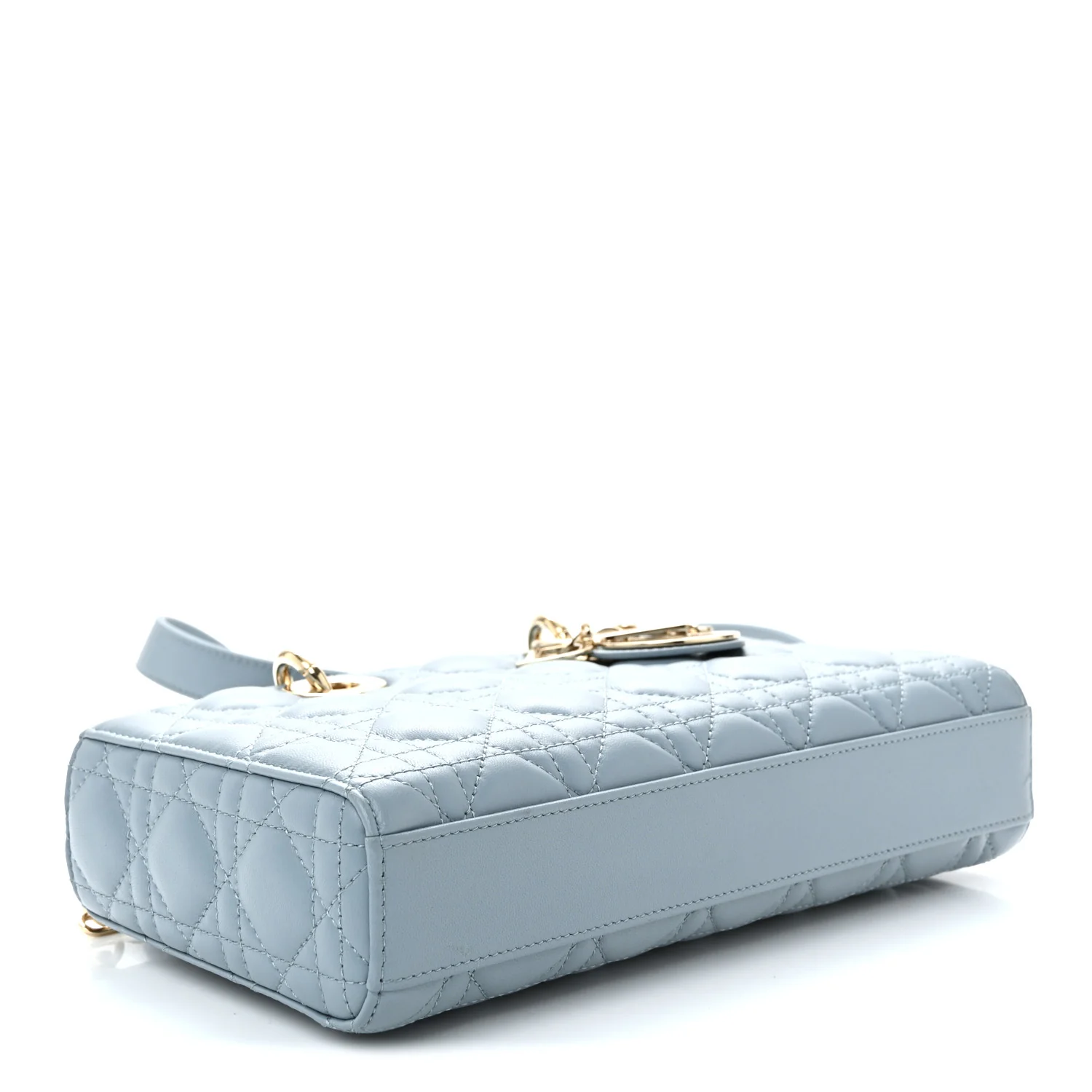 Lambskin Cannage Medium Lady D-Joy Light Blue - Image 4