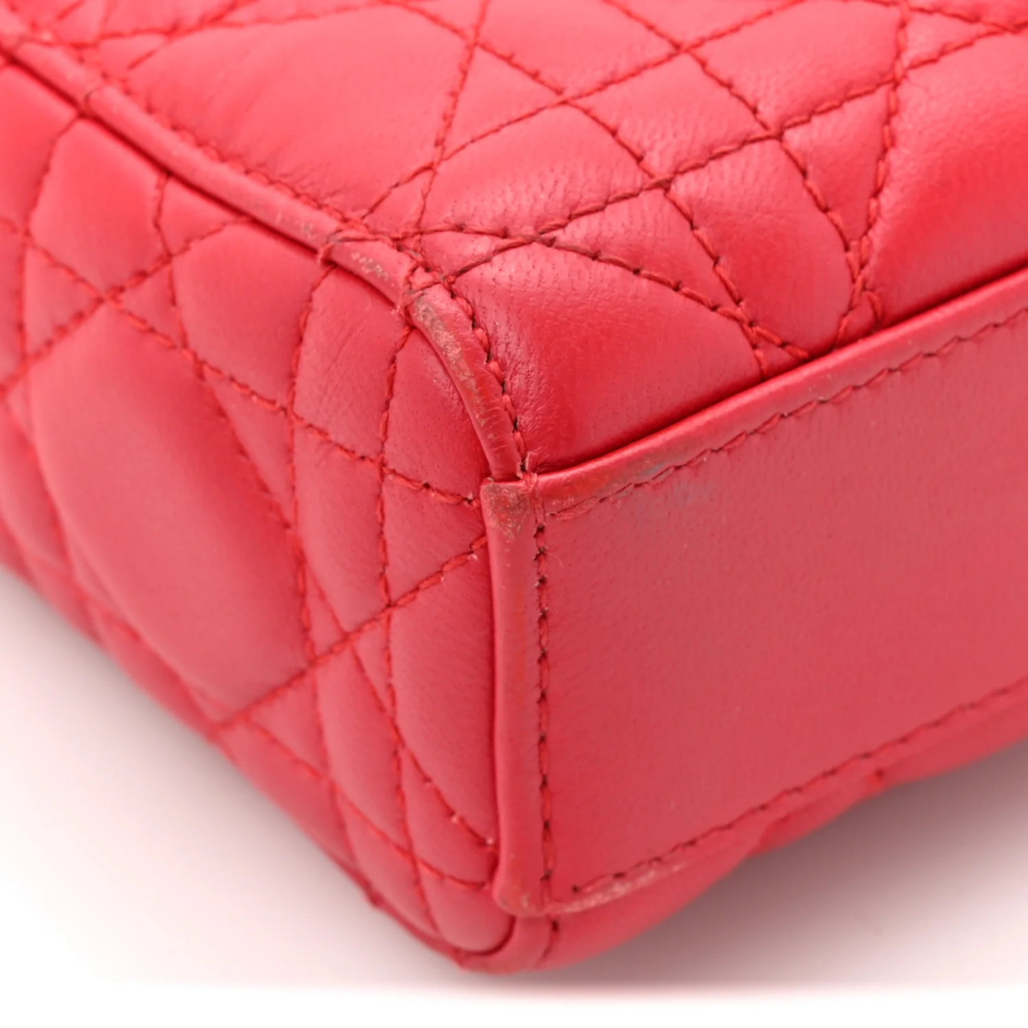 Lambskin Cannage Medium Lady D-Joy Red - Image 19