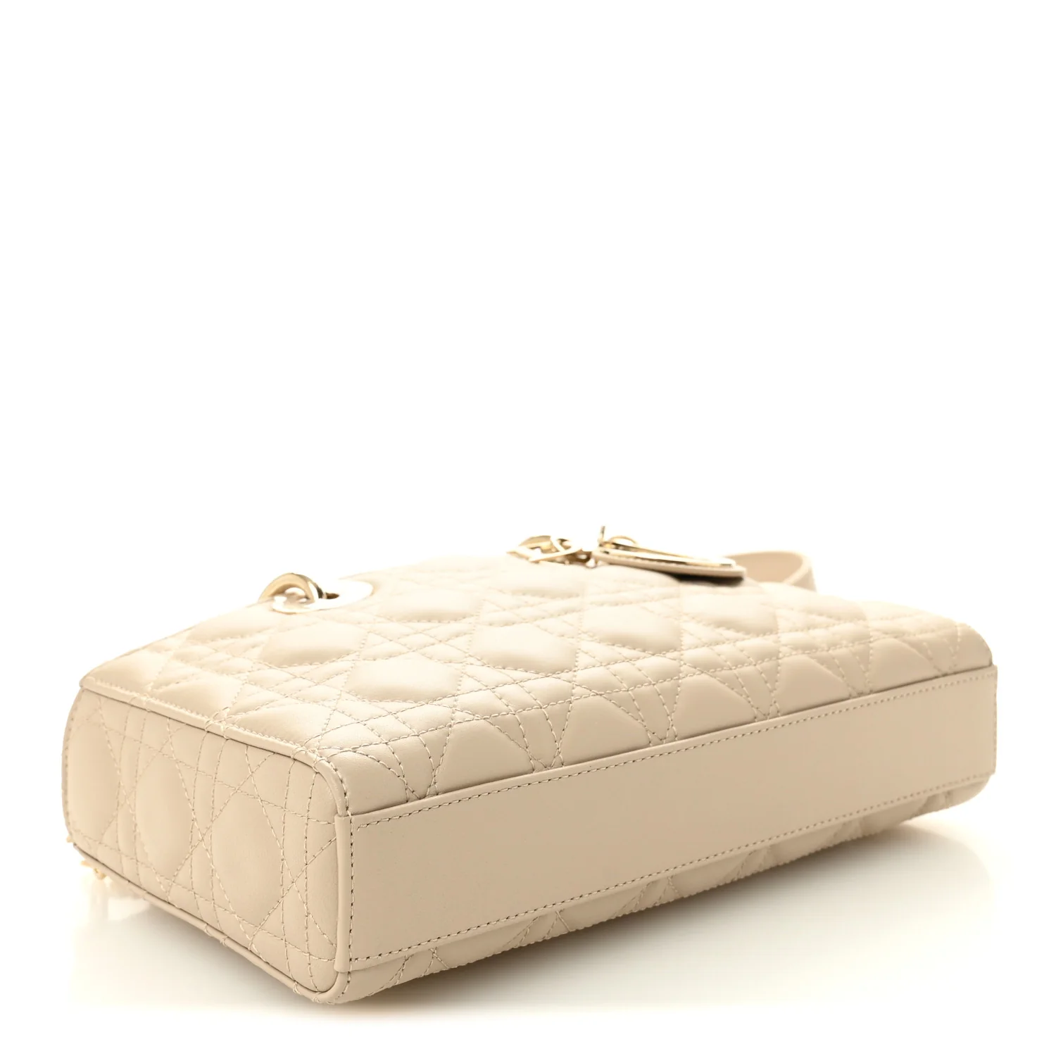 Lambskin Cannage Medium Lady D-Joy Sand - Image 4