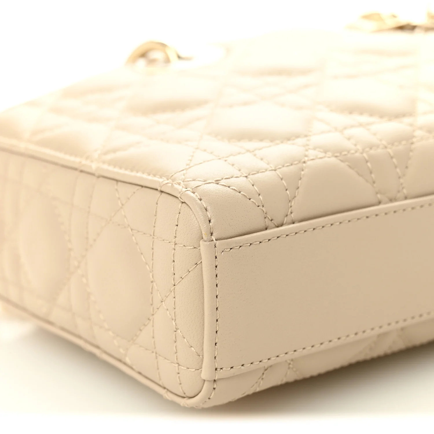 Lambskin Cannage Medium Lady D-Joy Sand - Image 9