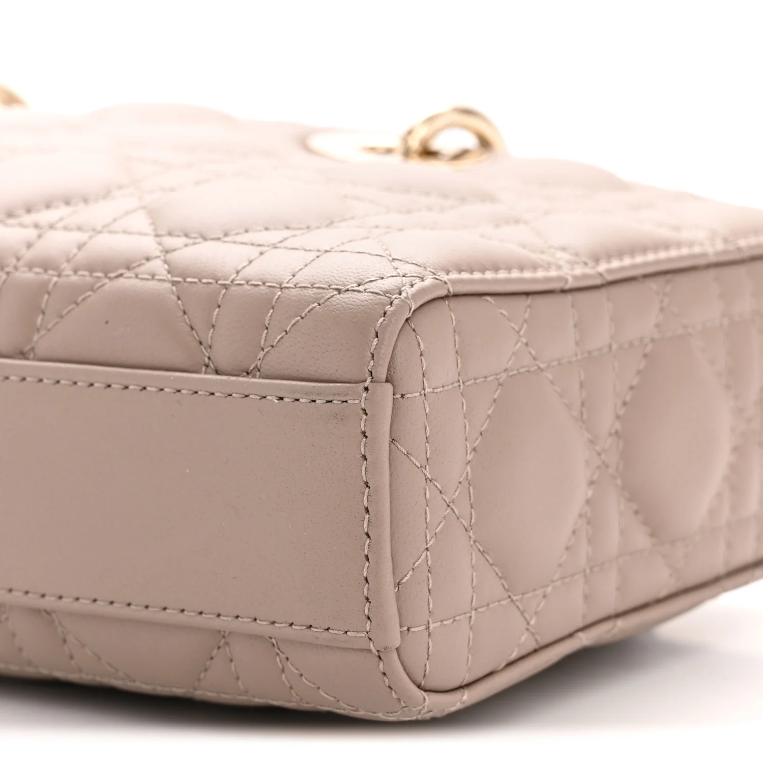 Lambskin Cannage Medium Lady D-Joy Warm Taupe - Image 10