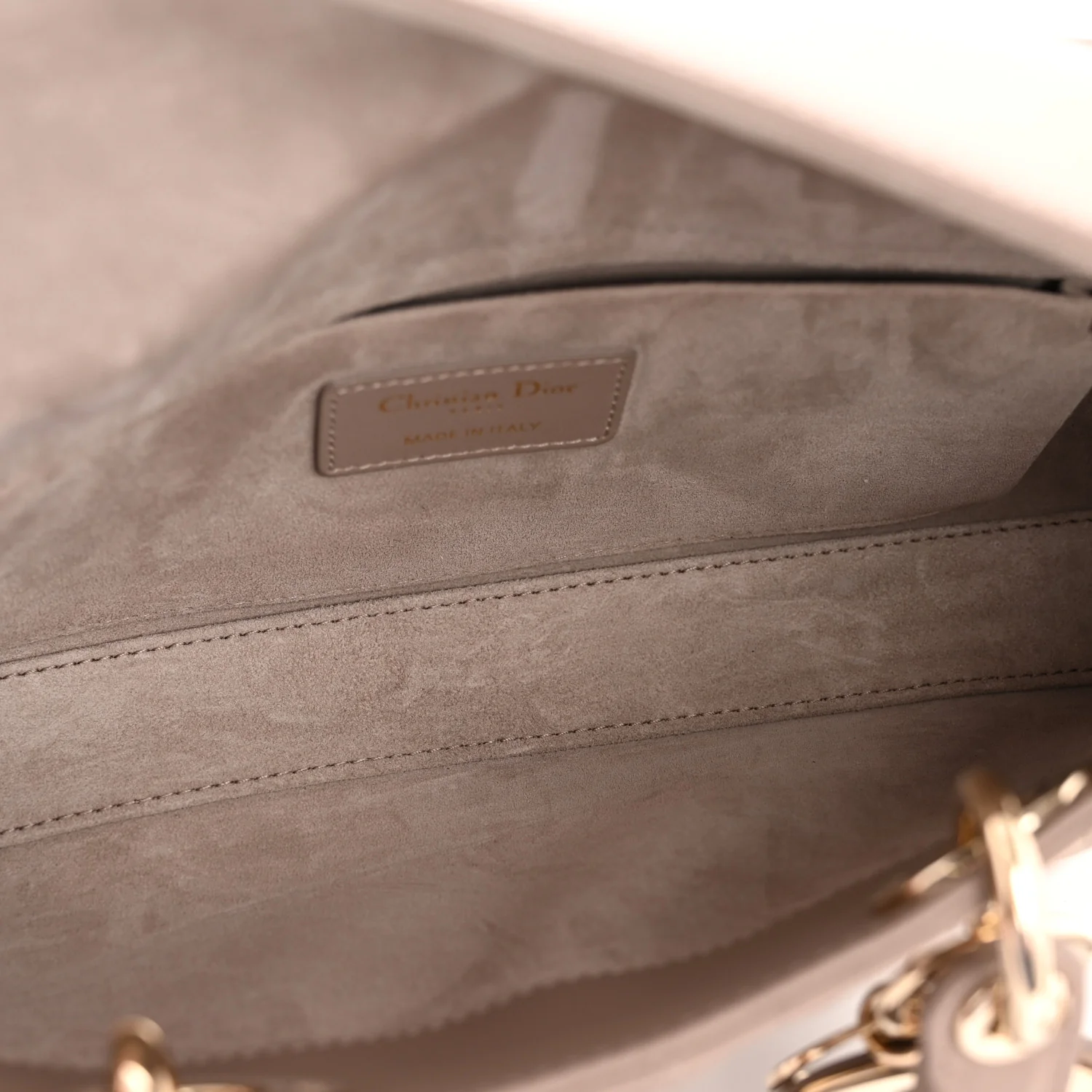 Lambskin Cannage Medium Lady D-Joy Warm Taupe - Image 5