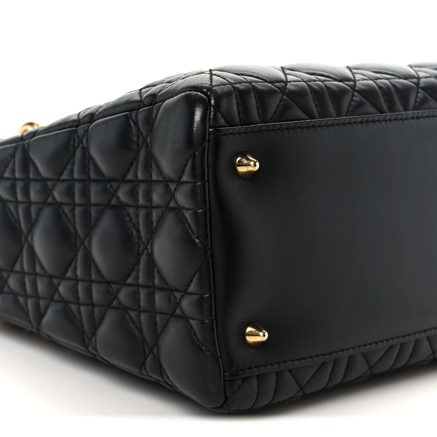 Lambskin Cannage Medium Lady Dior Black - Image 9