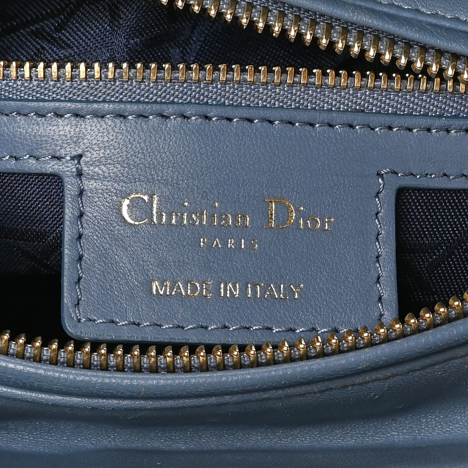 Lambskin Cannage Medium Lady Dior Denim Blue - Image 6