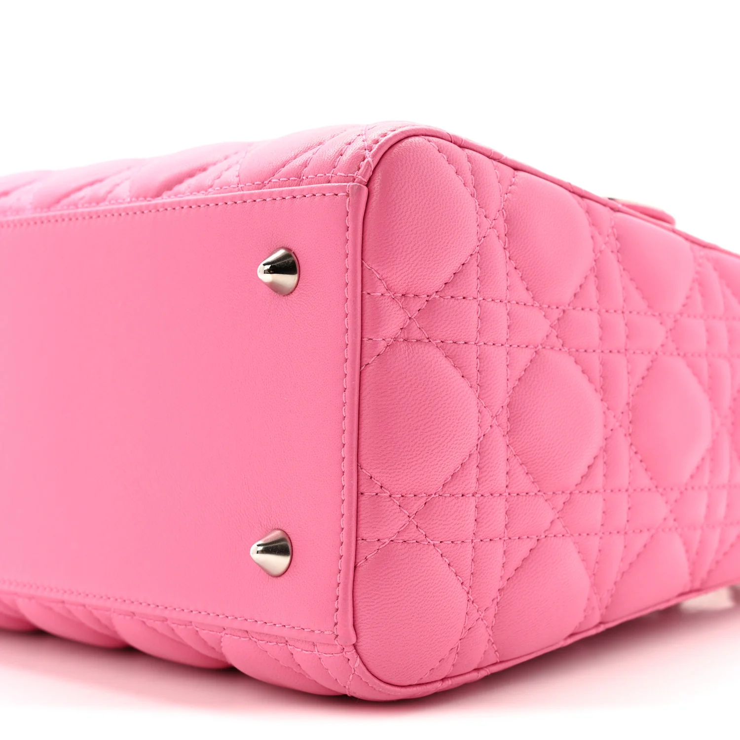 Lambskin Cannage Medium Lady Dior Fuchsia - Image 10