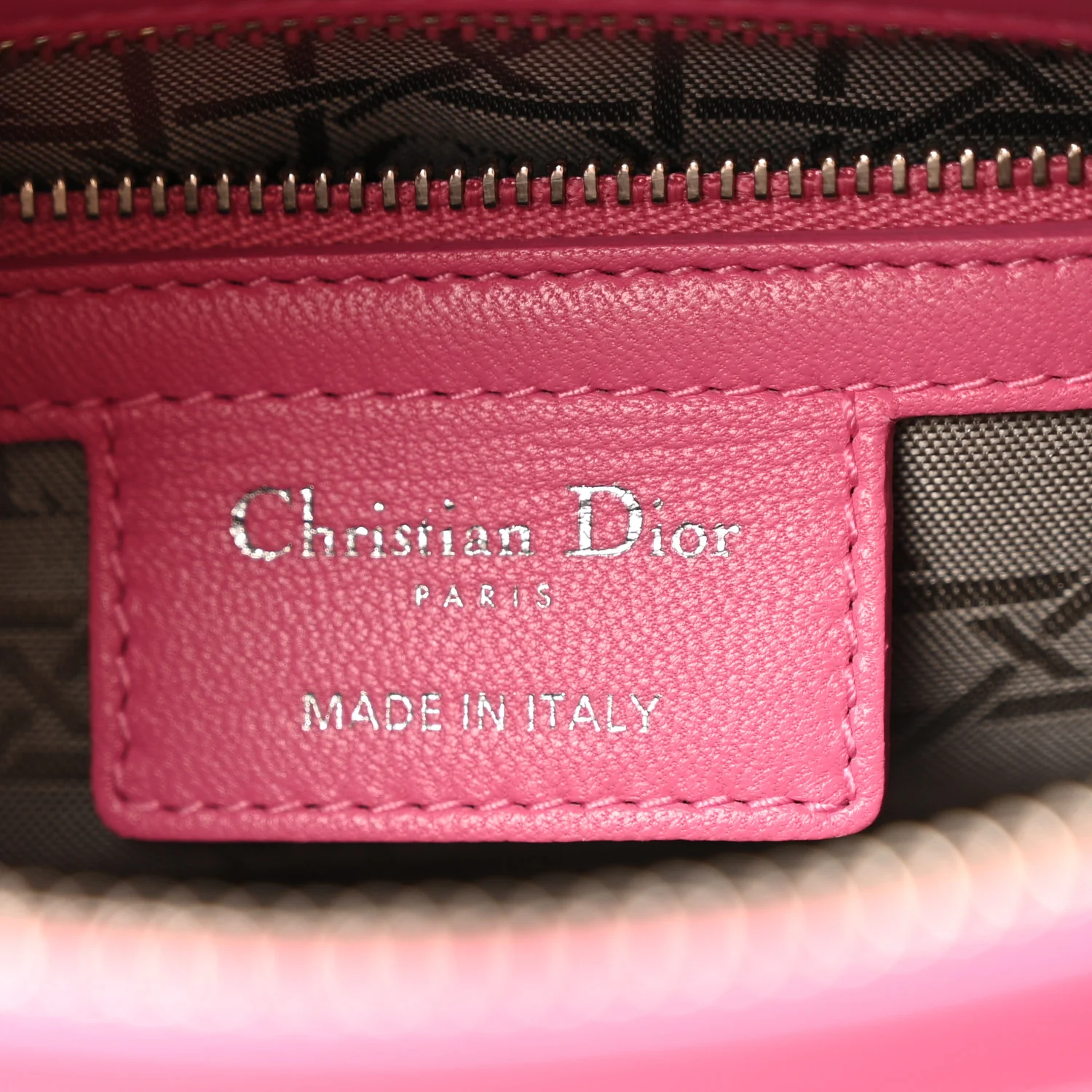Lambskin Cannage Medium Lady Dior Fuchsia - Image 6