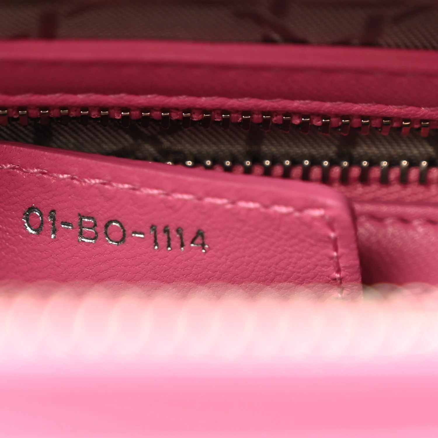 Lambskin Cannage Medium Lady Dior Fuchsia - Image 7