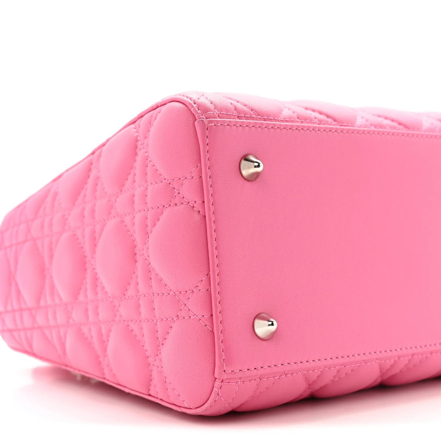Lambskin Cannage Medium Lady Dior Fuchsia - Image 9