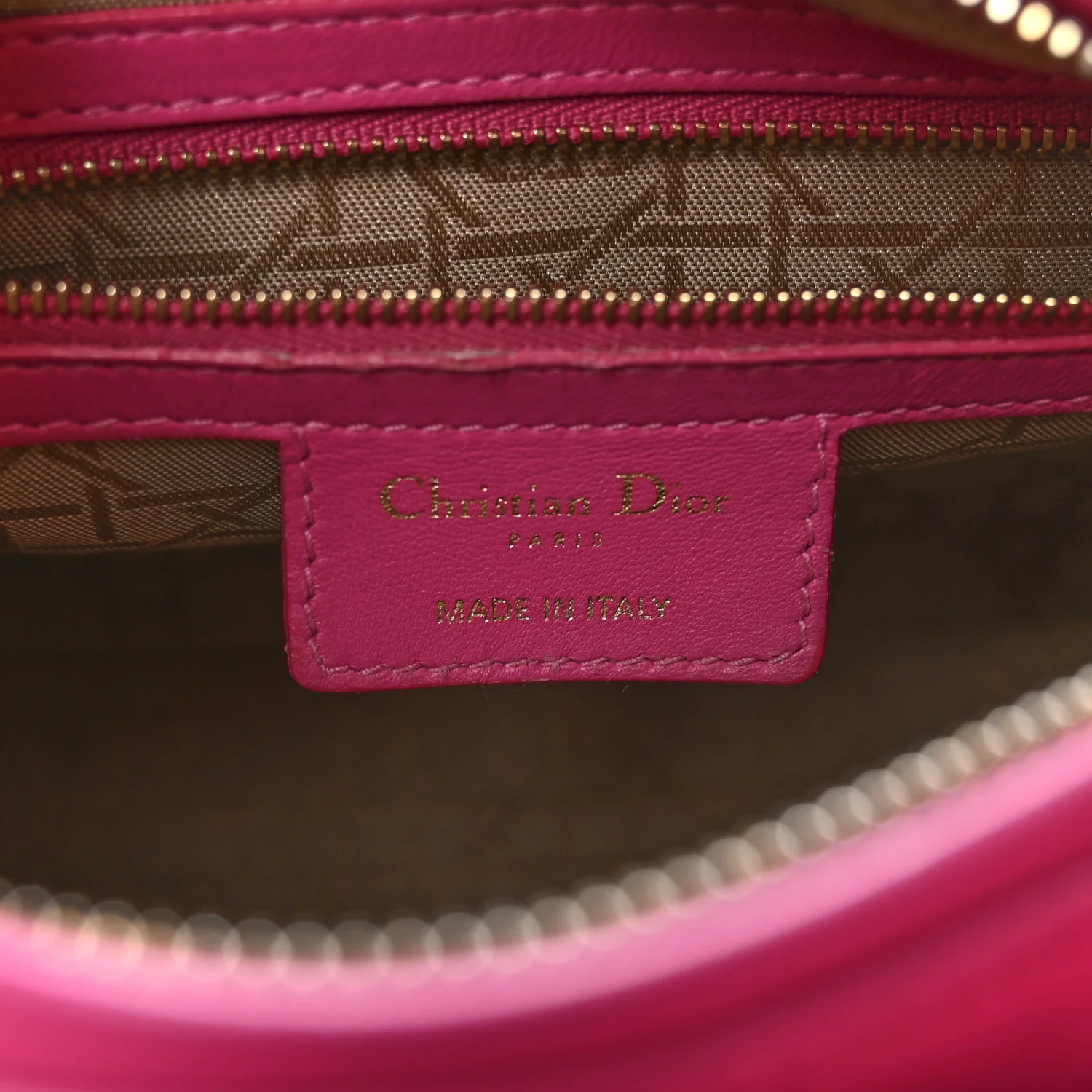 Lambskin Cannage Medium Lady Dior Fuchsia - Image 6