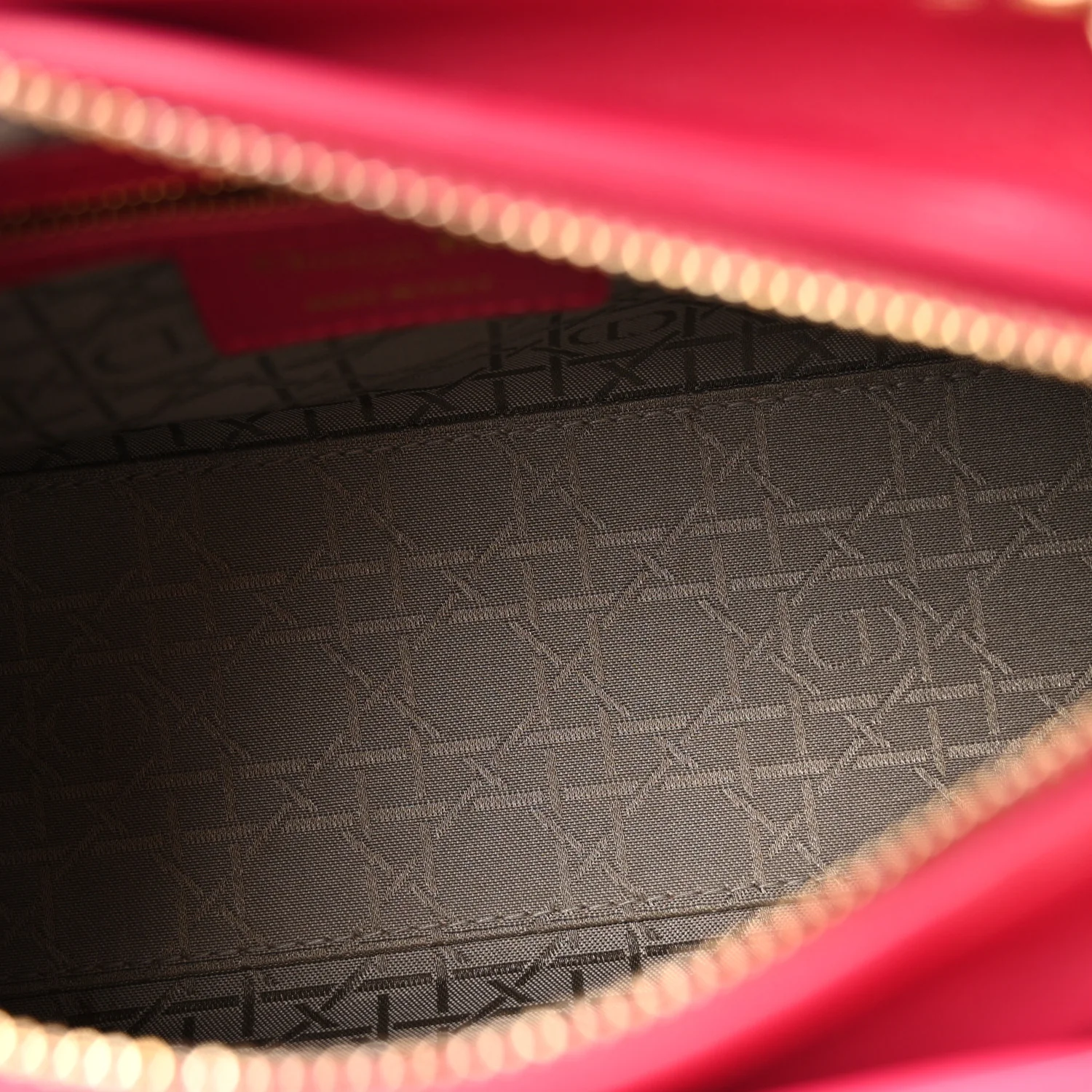 Lambskin Cannage Medium Lady Dior Fuchsia - Image 5