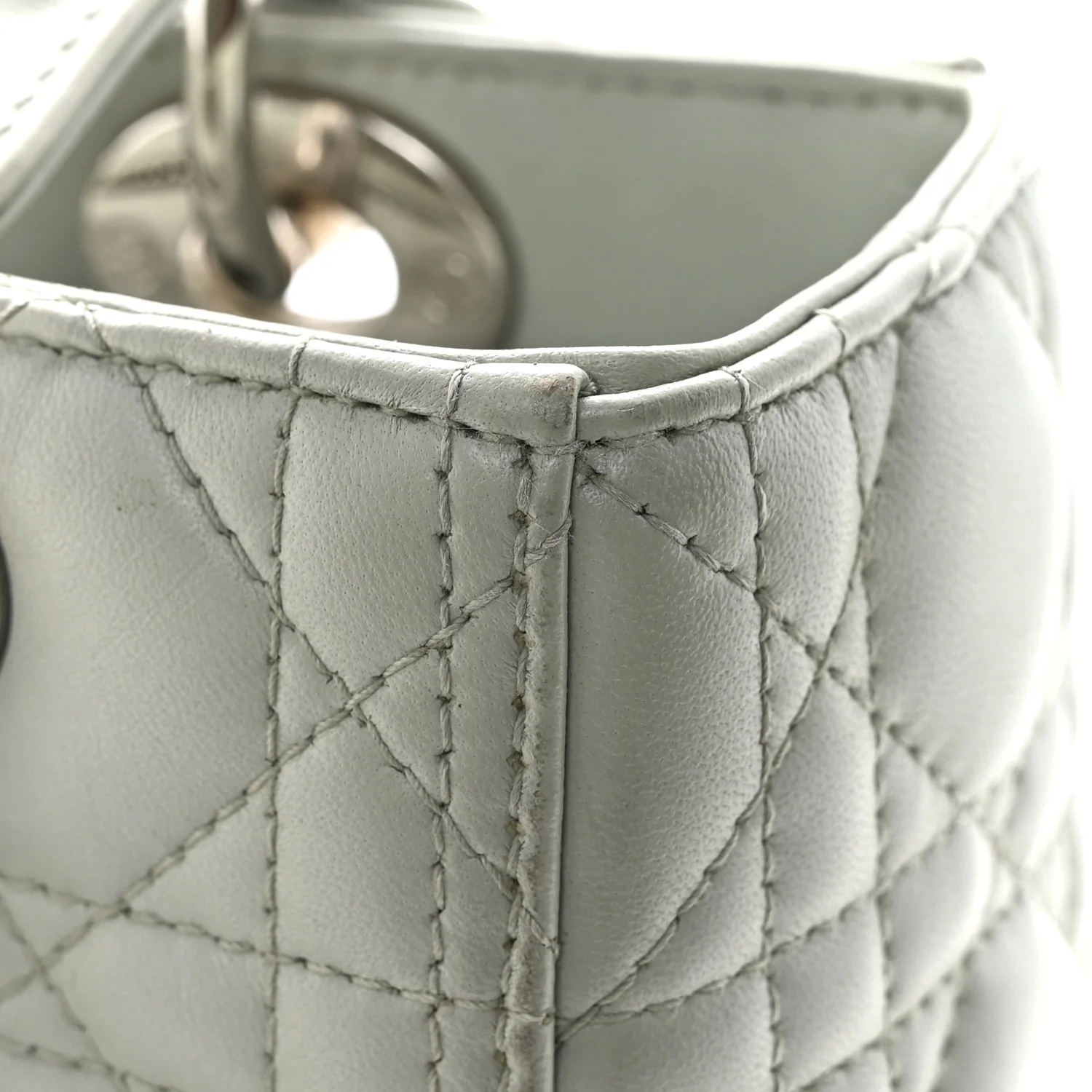 Lambskin Cannage Medium Lady Dior Green - Image 15
