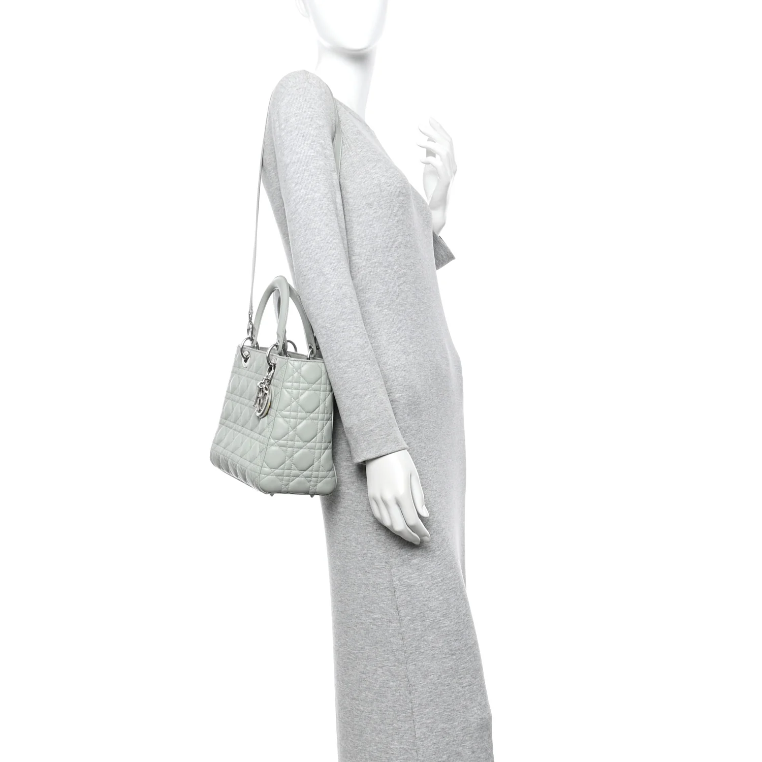 Lambskin Cannage Medium Lady Dior Green - Image 2