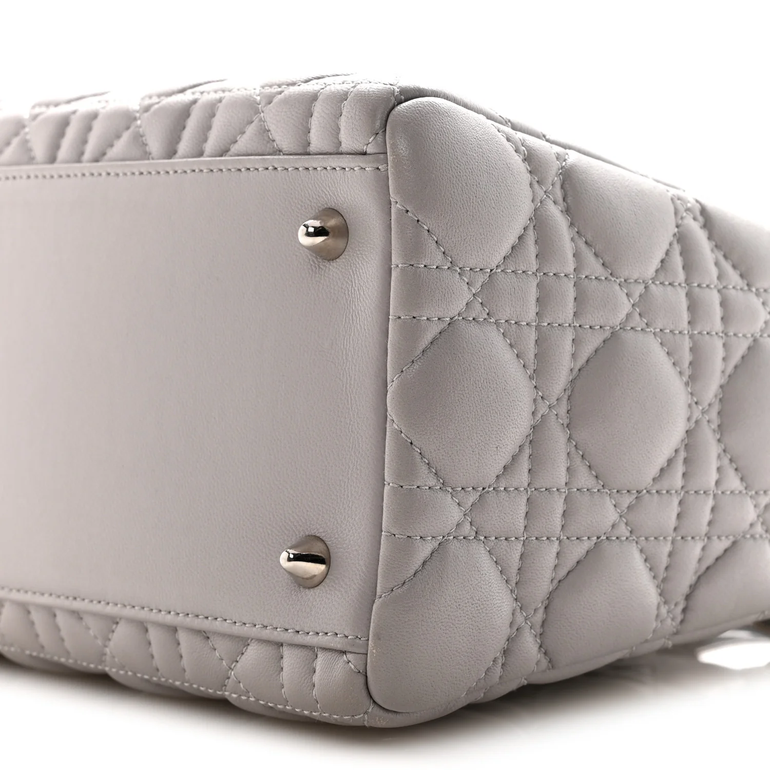Lambskin Cannage Medium Lady Dior Grey - Image 10