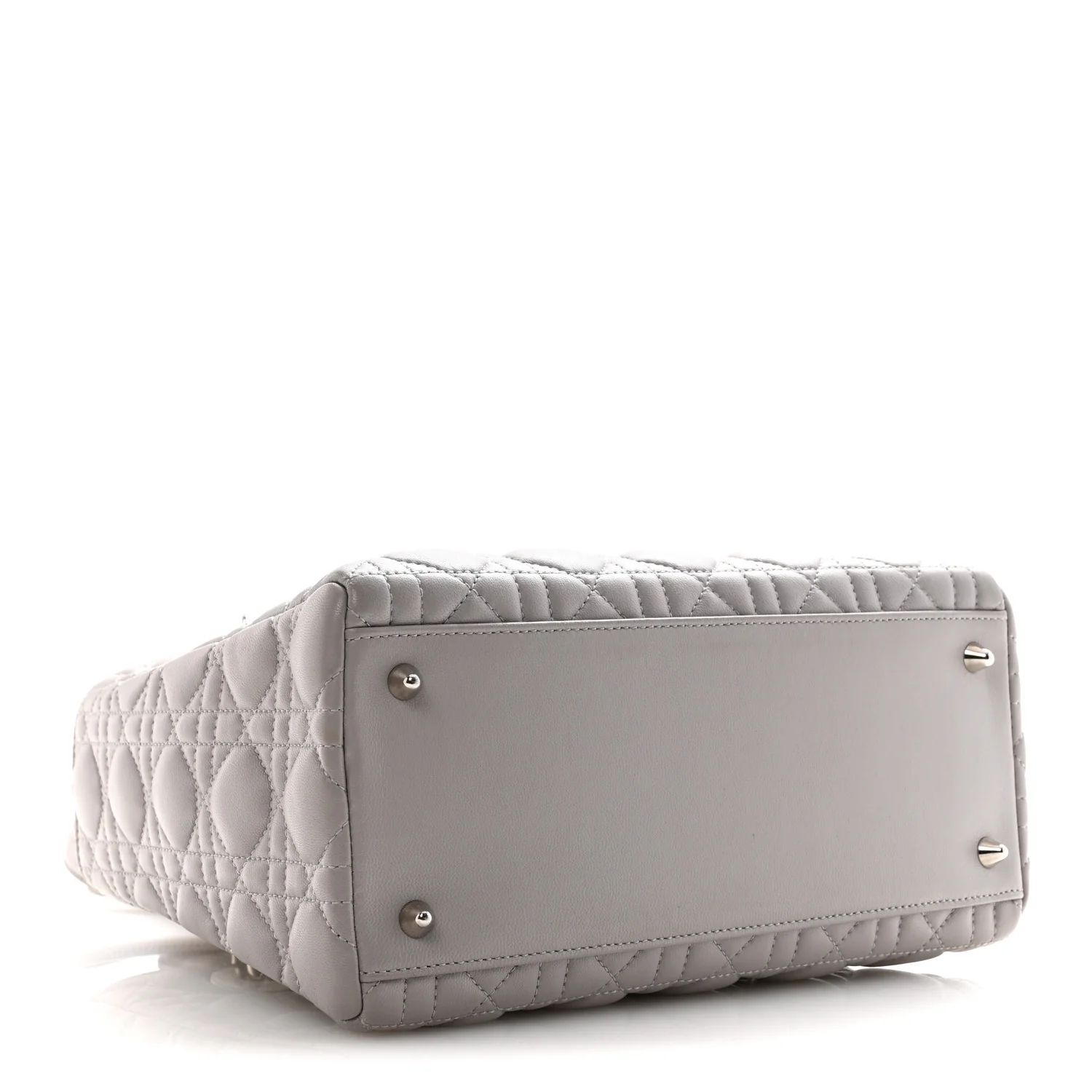 Lambskin Cannage Medium Lady Dior Grey - Image 4