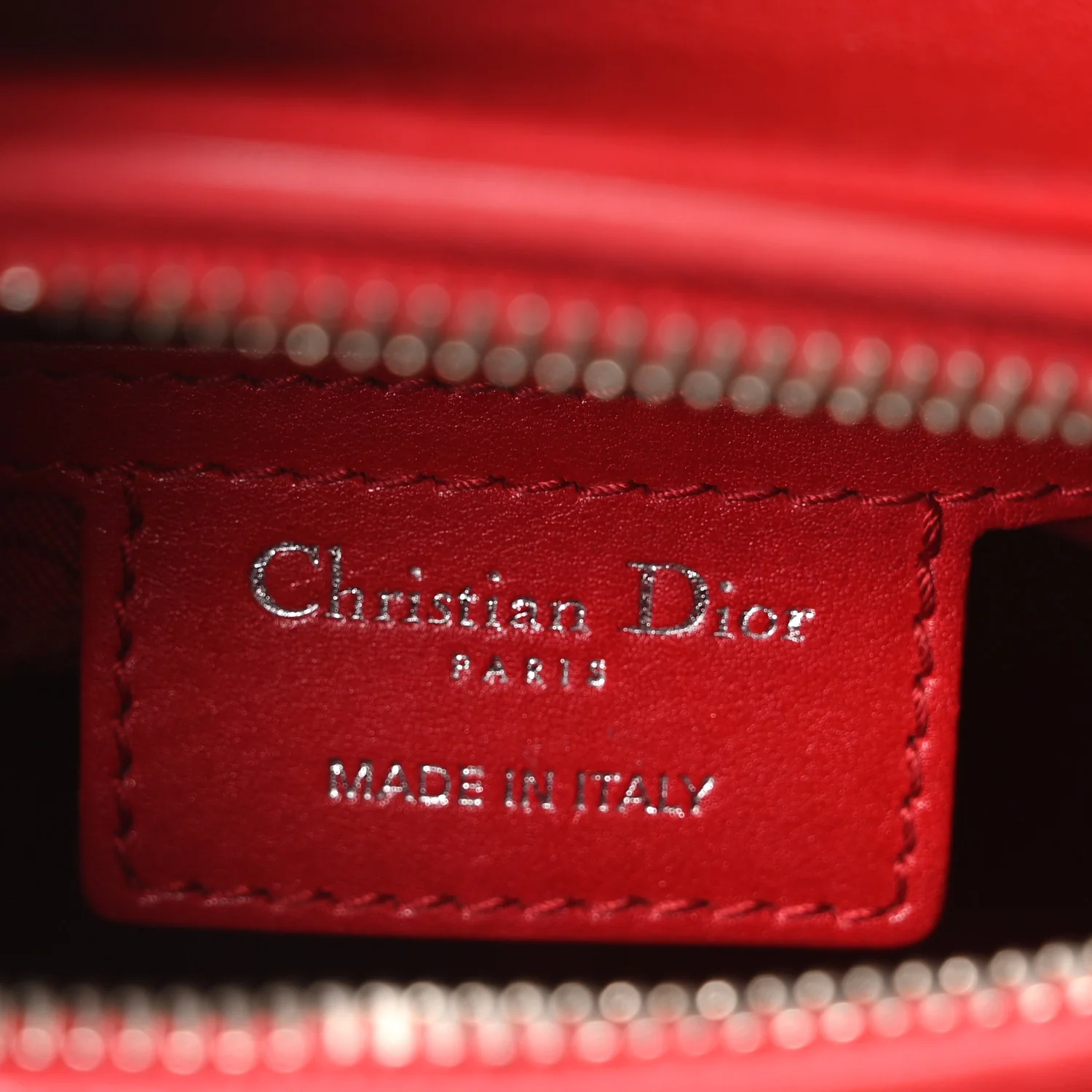 Lambskin Cannage Medium Lady Dior Red - Image 6