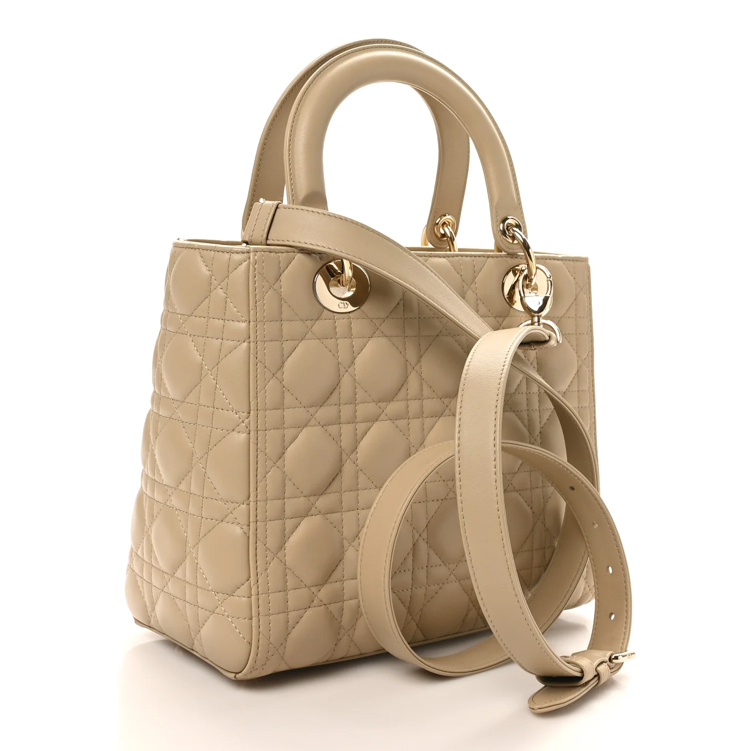 Lambskin Cannage Medium Lady Dior Sand - Image 3