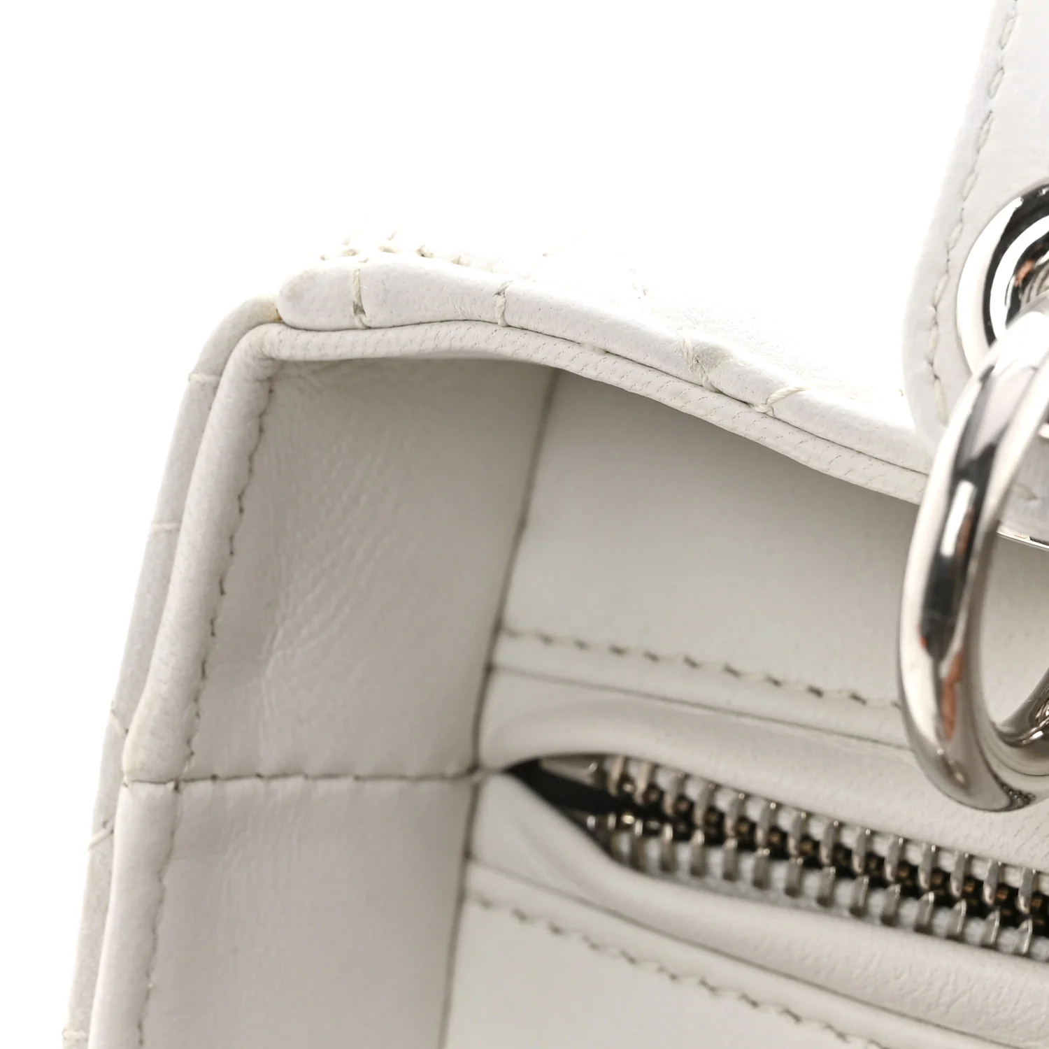 Lambskin Cannage Medium Lady Dior White - Image 14