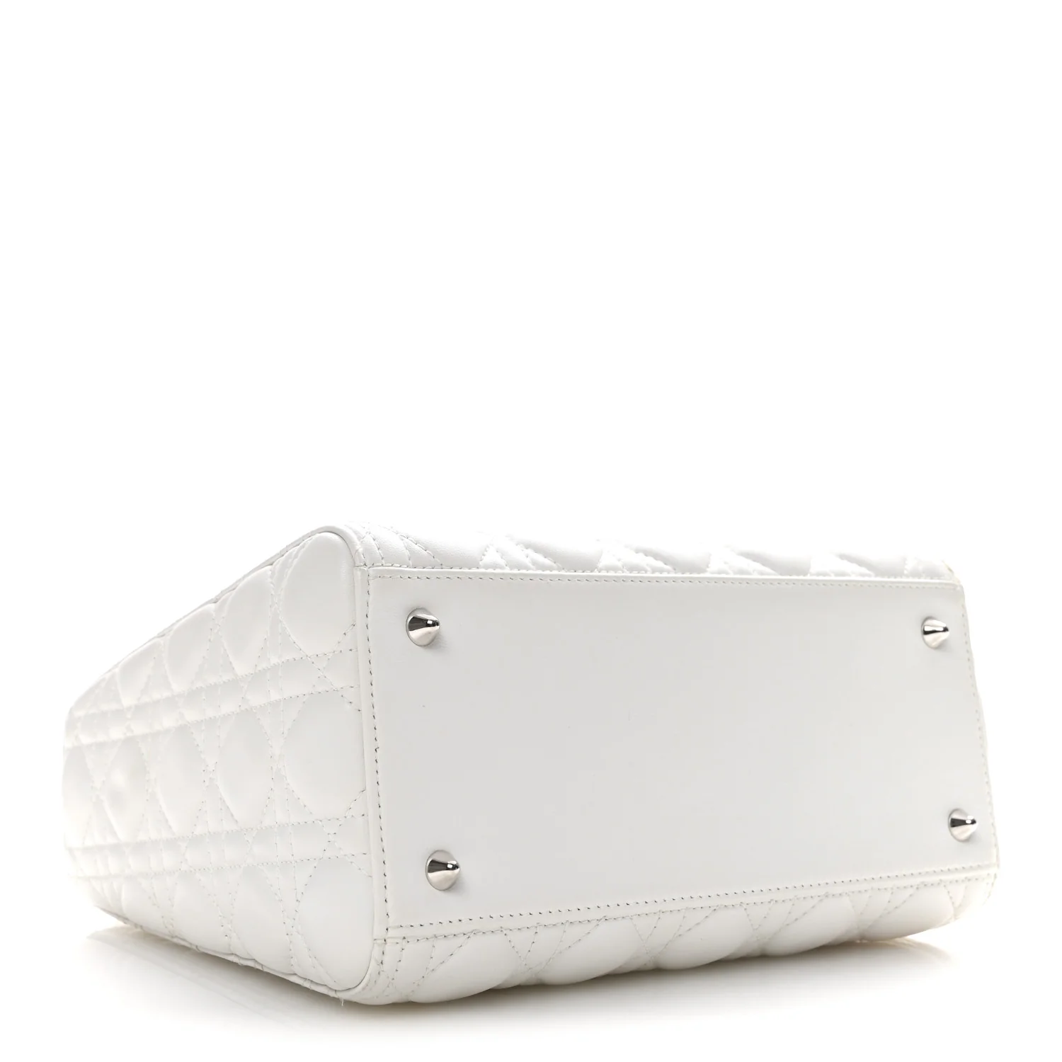 Lambskin Cannage Medium Lady Dior White - Image 4