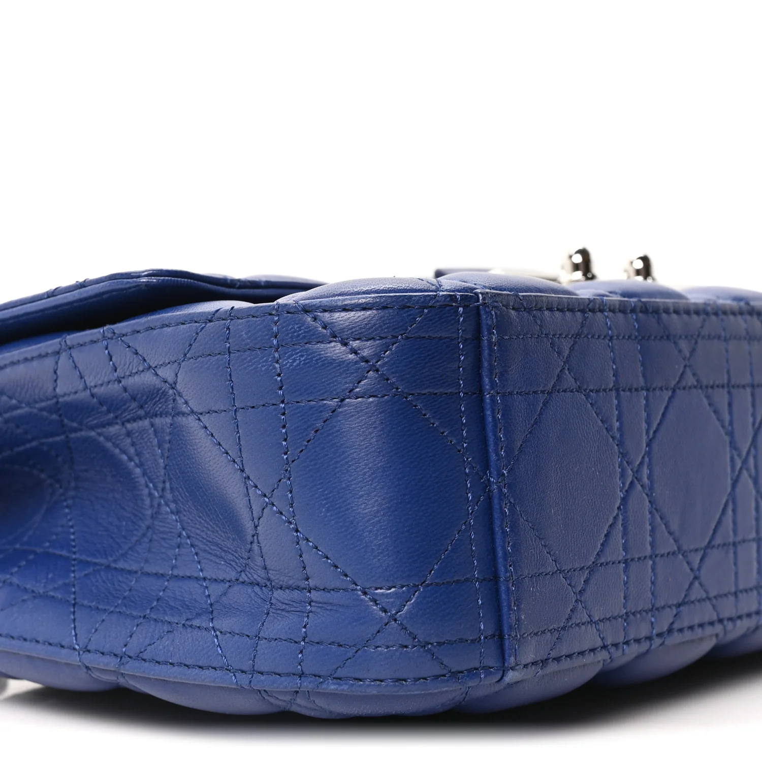 Lambskin Cannage Medium Miss Dior Flap Blue - Image 9