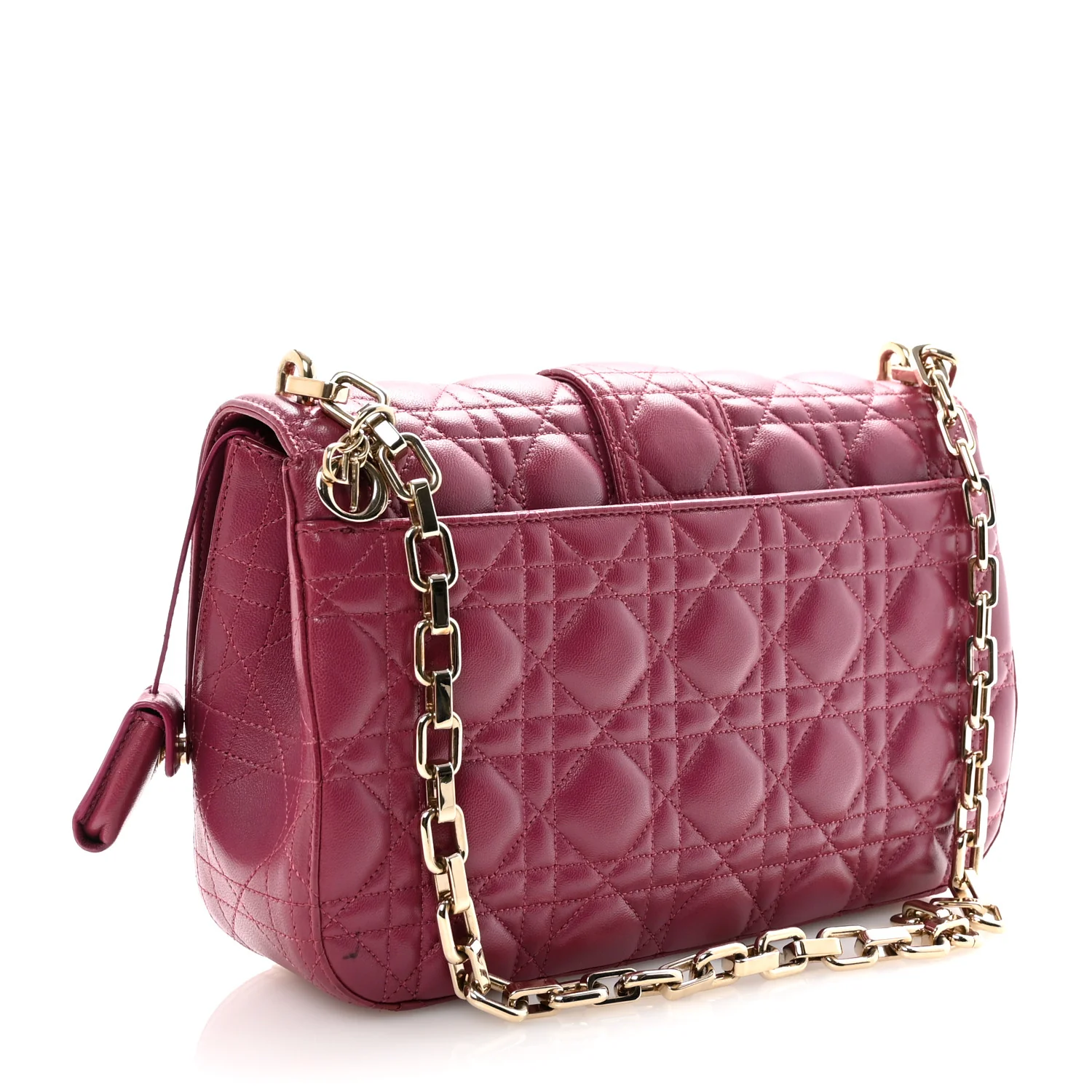 Lambskin Cannage Medium Miss Dior Flap Fuchsia - Image 3