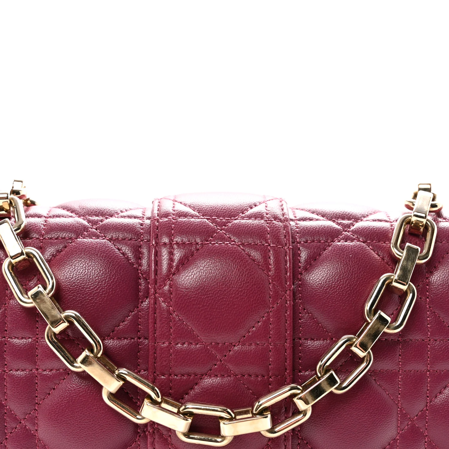 Lambskin Cannage Medium Miss Dior Flap Fuchsia - Image 8