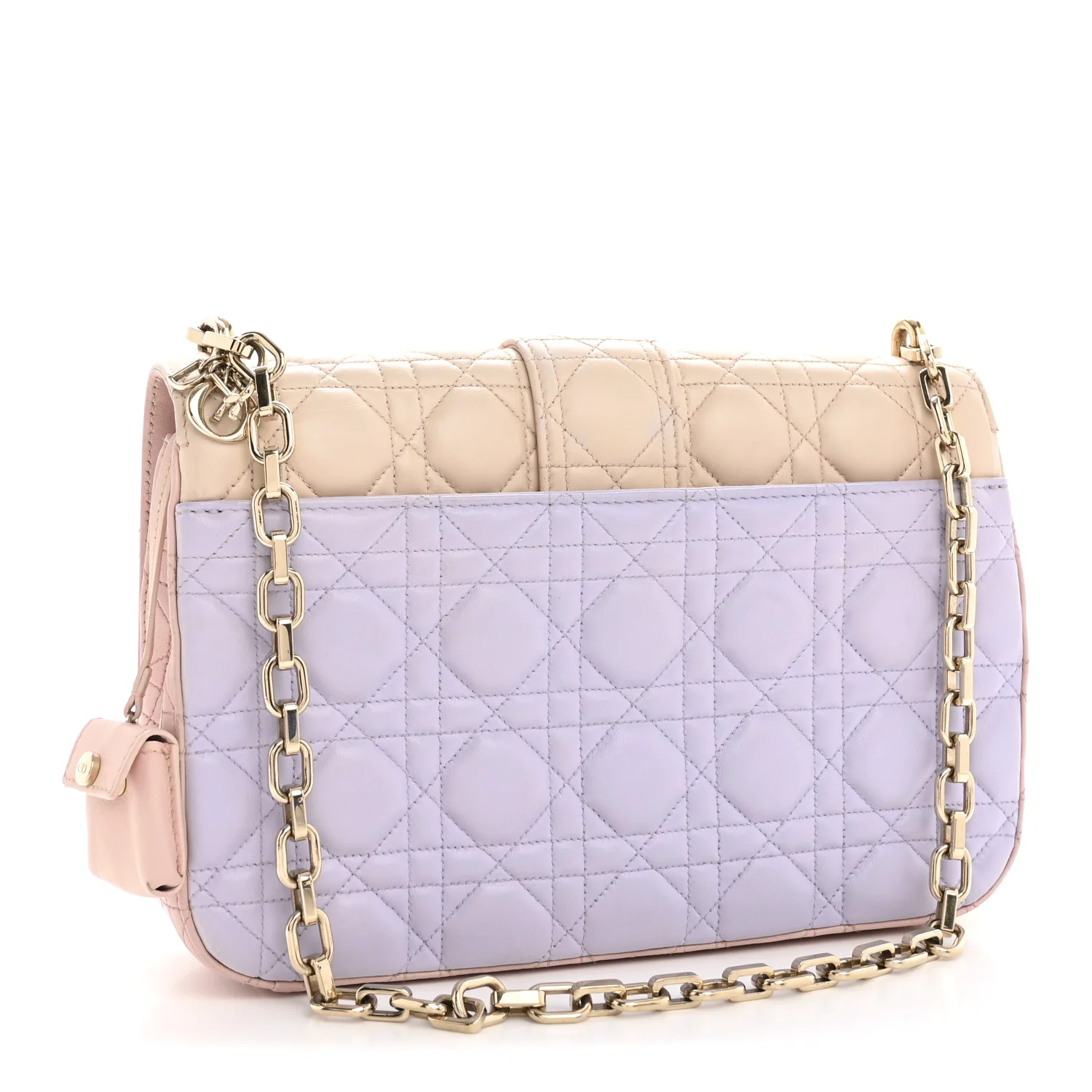 Lambskin Cannage Medium Miss Dior Flap Purple Beige - Image 3