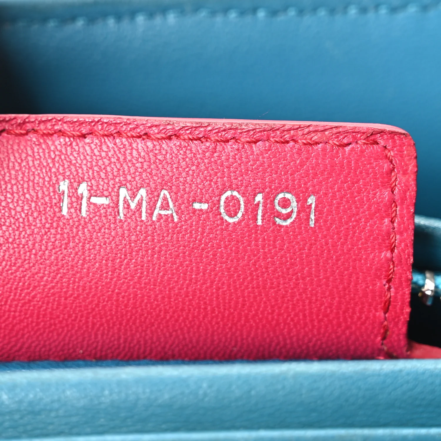Lambskin Cannage Medium Tri-Color Lady Dior Sapphire Fuchsia Turquoise - Image 7