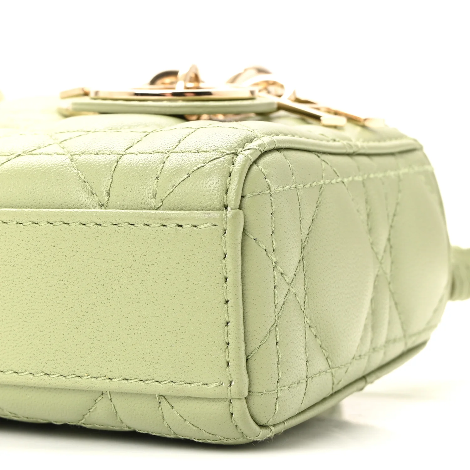 Lambskin Cannage Micro Lady D-Joy Ethereal Green - Image 10