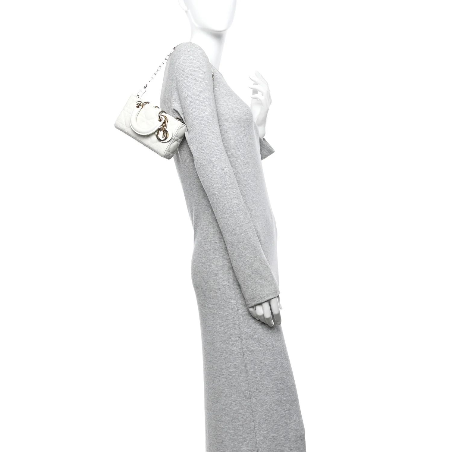 Lambskin Cannage Micro Lady D-Joy Latte - Image 2