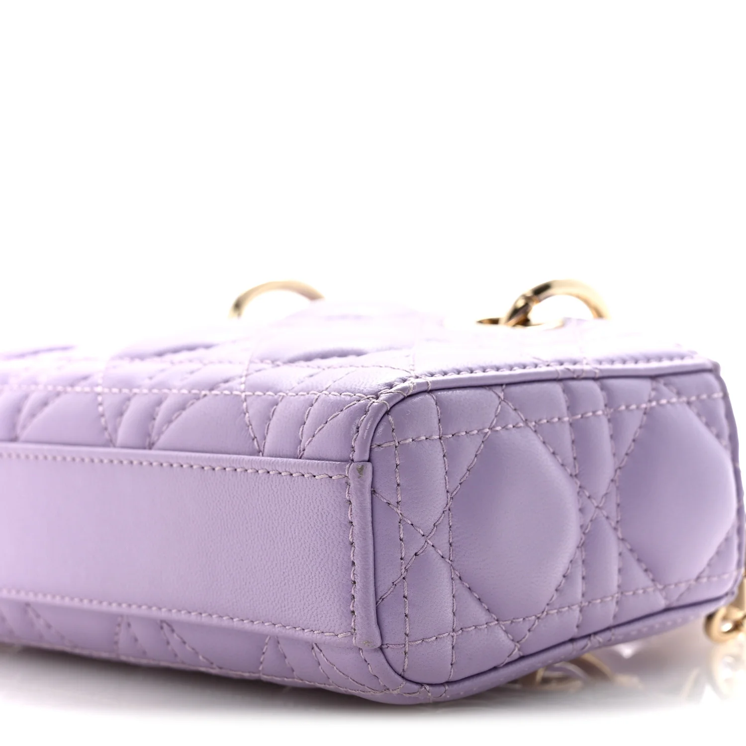 Lambskin Cannage Micro Lady D-Joy Lilas - Image 10
