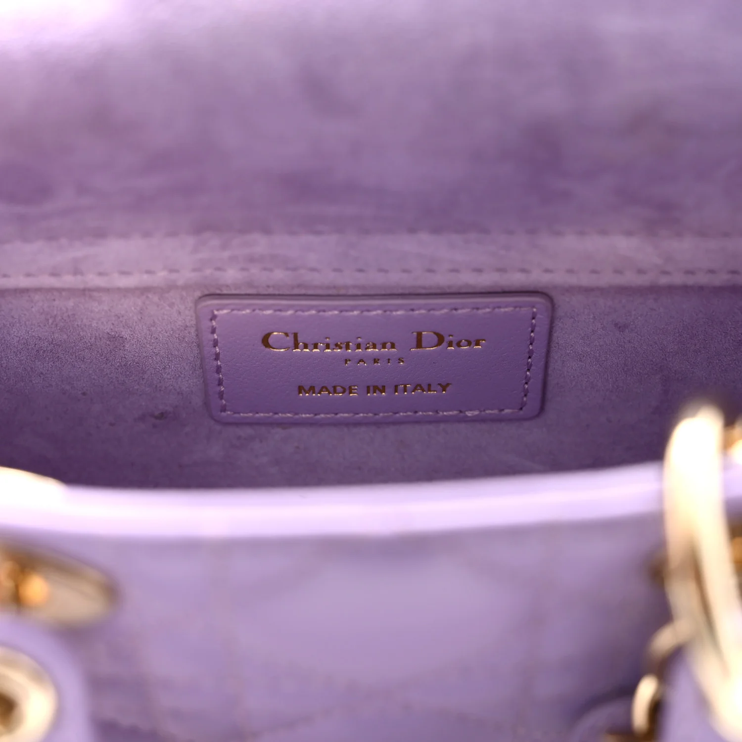 Lambskin Cannage Micro Lady D-Joy Lilas - Image 6