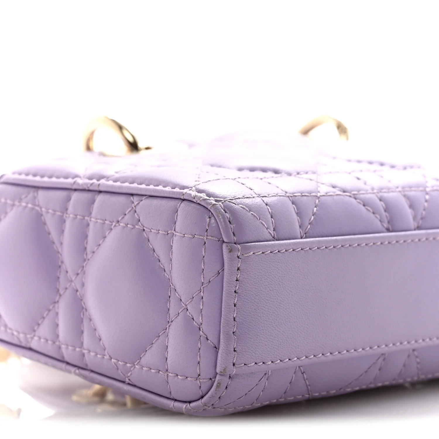 Lambskin Cannage Micro Lady D-Joy Lilas - Image 9