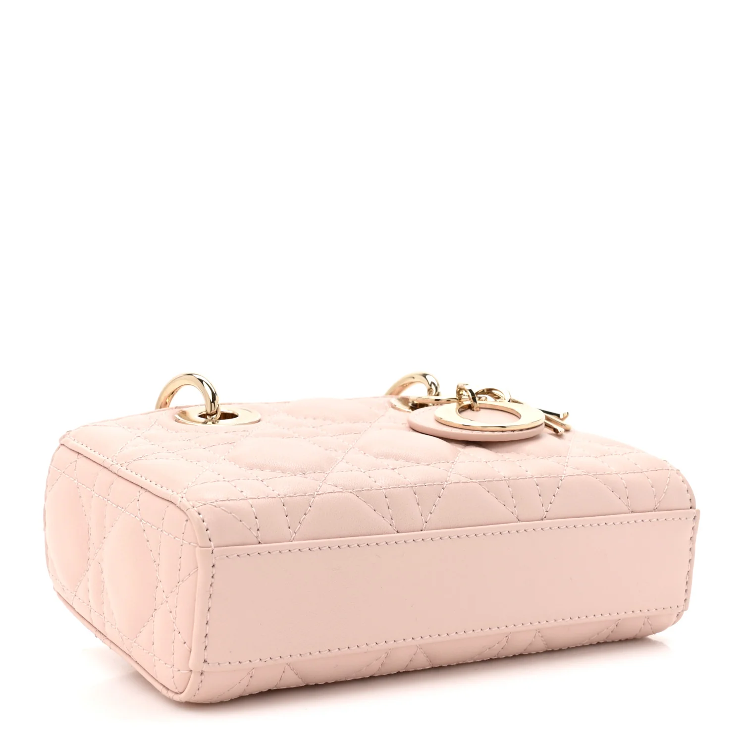 Lambskin Cannage Micro Lady D-Joy Powder Pink - Image 4