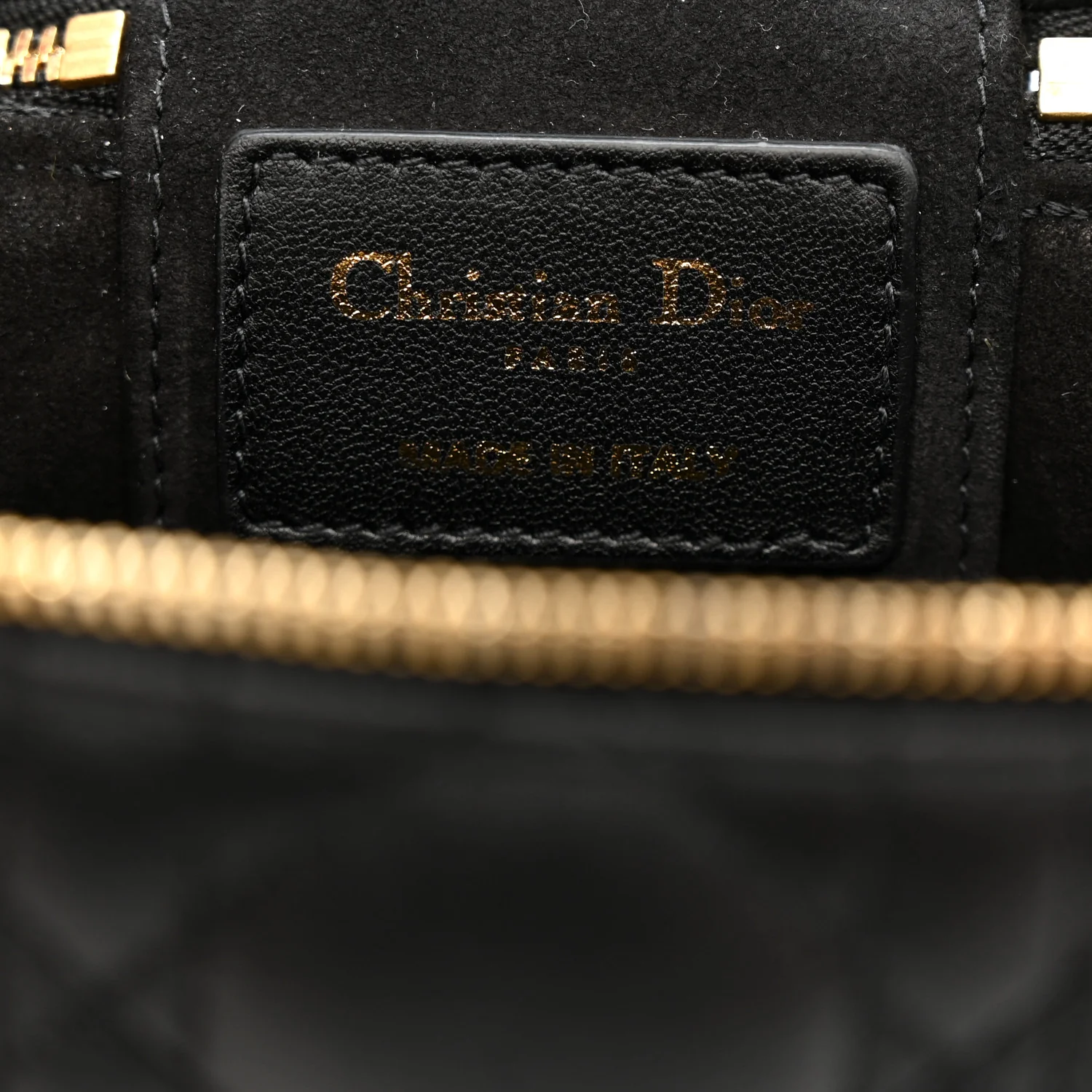 Lambskin Cannage Micro Lady Dior Vanity Case Black - Image 6