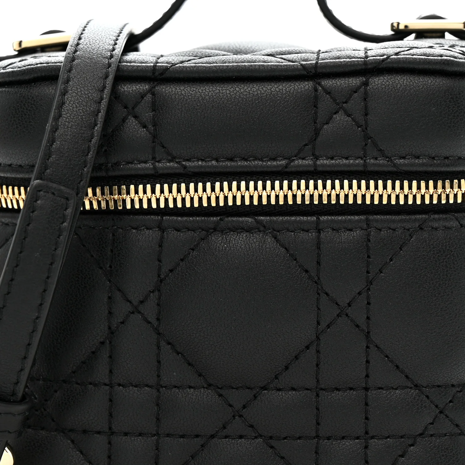 Lambskin Cannage Micro Lady Dior Vanity Case Black - Image 8