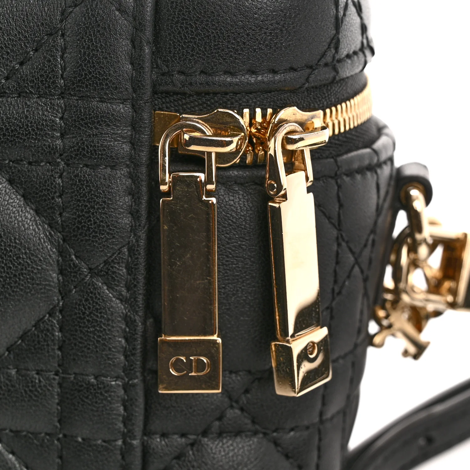 Lambskin Cannage Micro Lady Dior Vanity Case Black - Image 11
