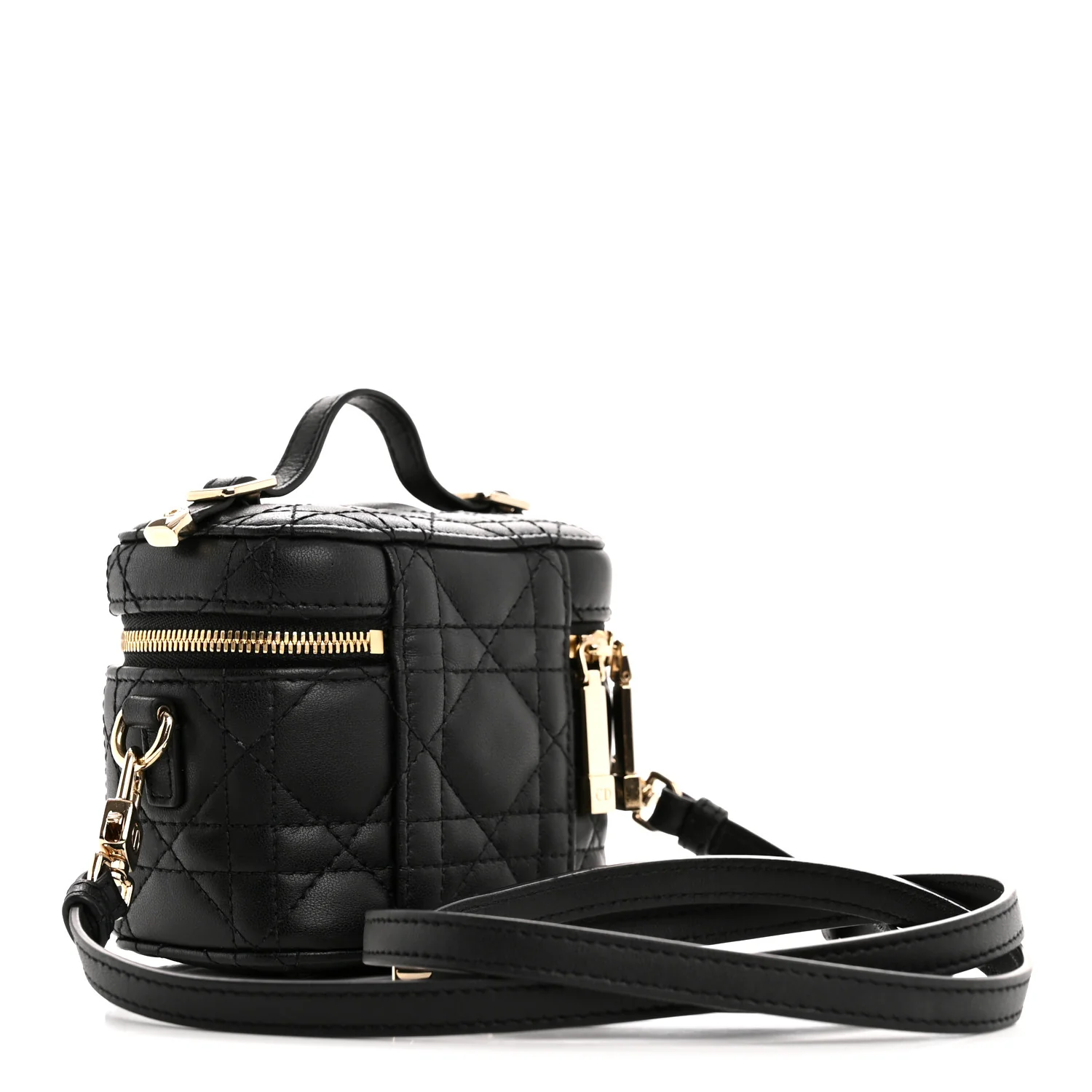 Lambskin Cannage Micro Lady Dior Vanity Case Black - Image 3