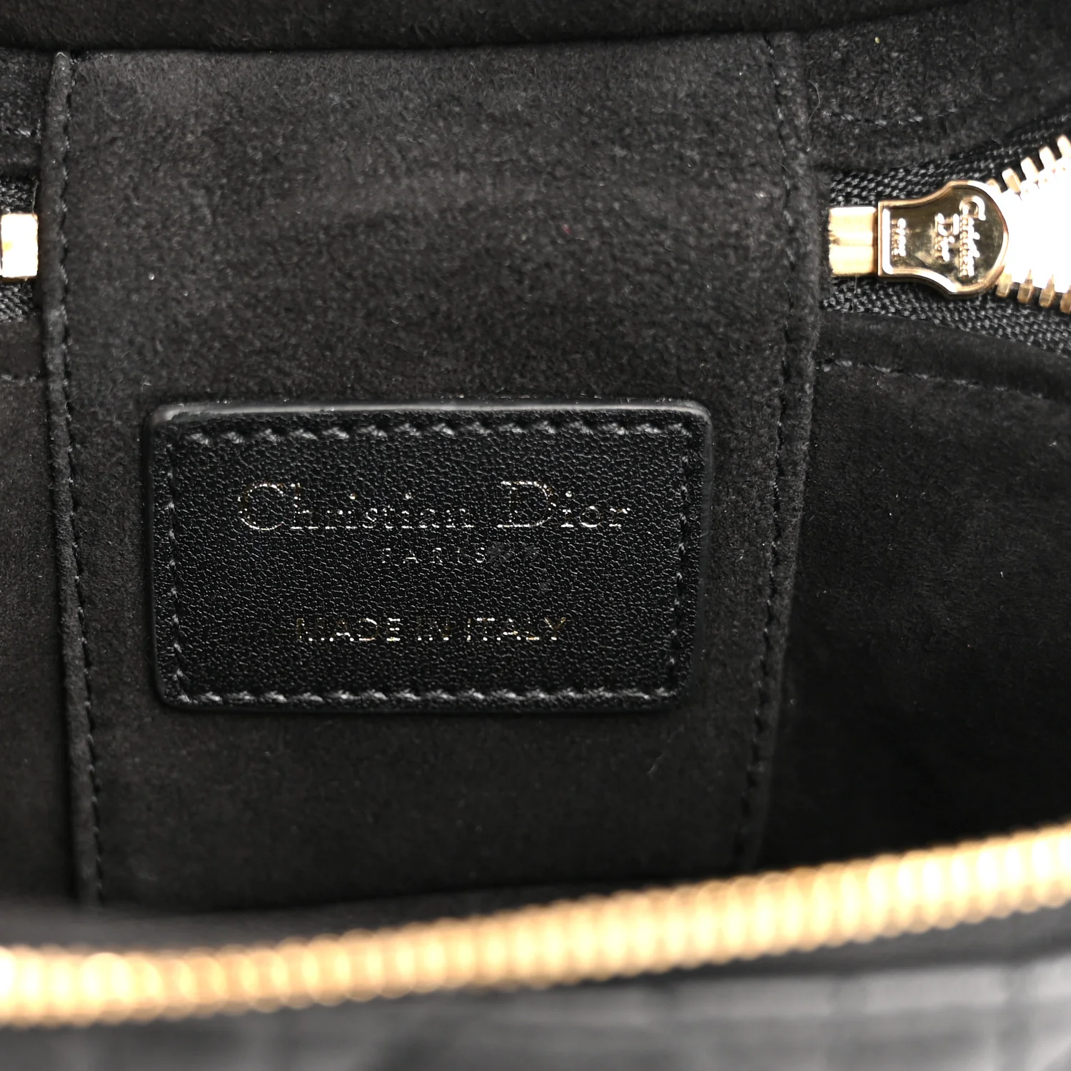 Lambskin Cannage Micro Lady Dior Vanity Case Black - Image 6
