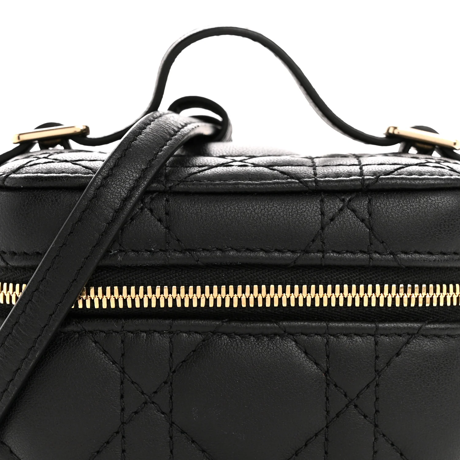 Lambskin Cannage Micro Lady Dior Vanity Case Black - Image 8