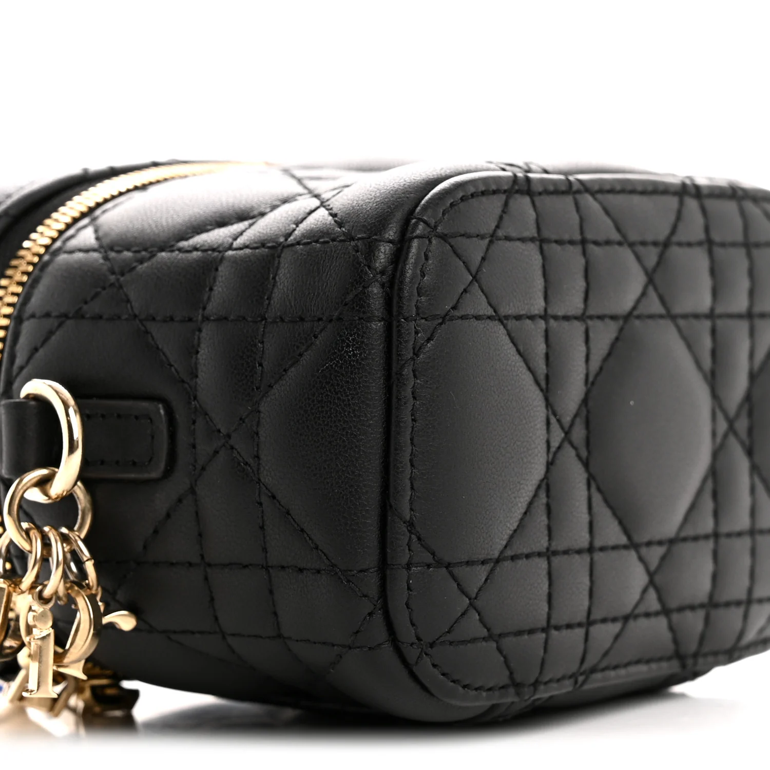 Lambskin Cannage Micro Lady Dior Vanity Case Black - Image 9