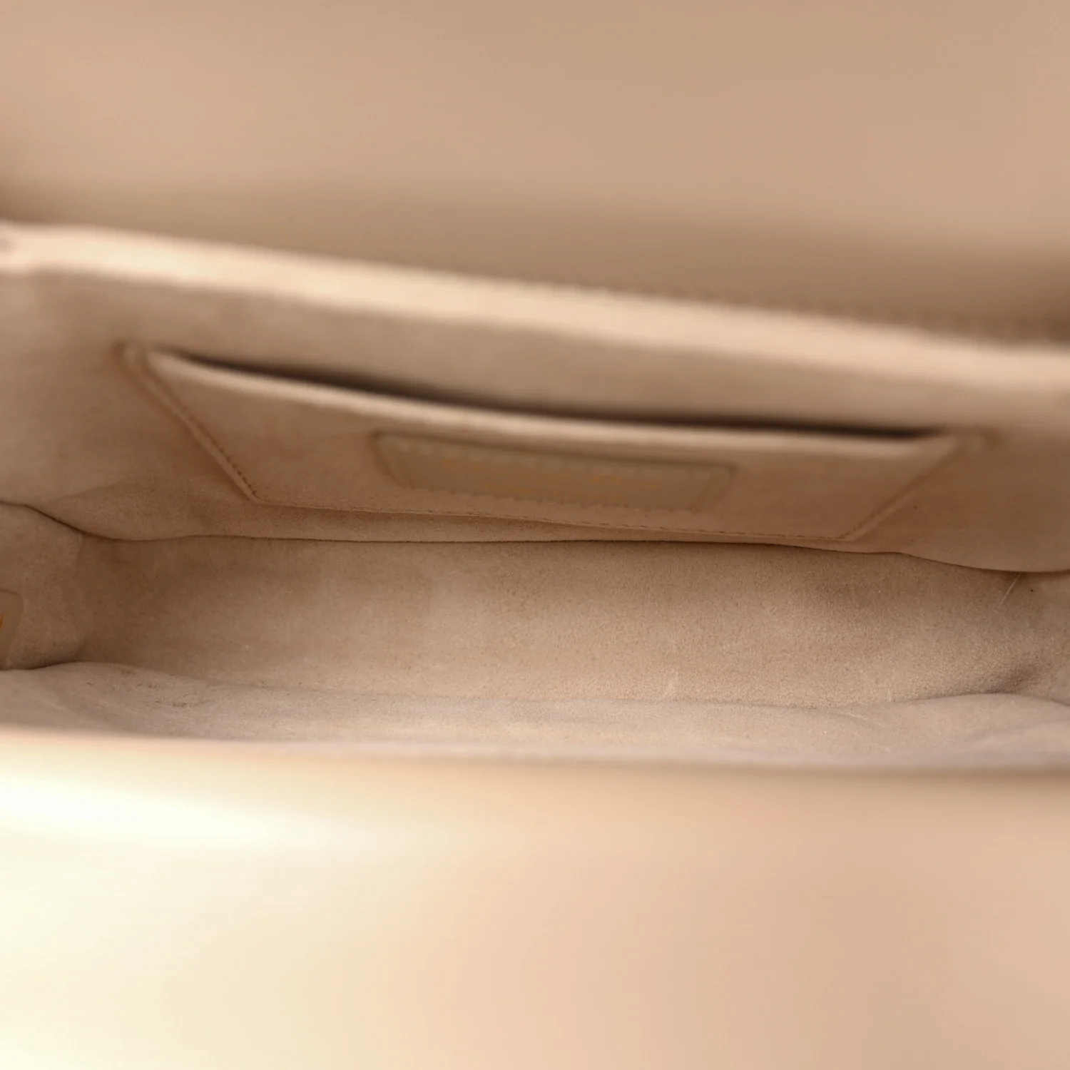 Lambskin Cannage Mini Jolie Top Handle Bag Beige - Image 5