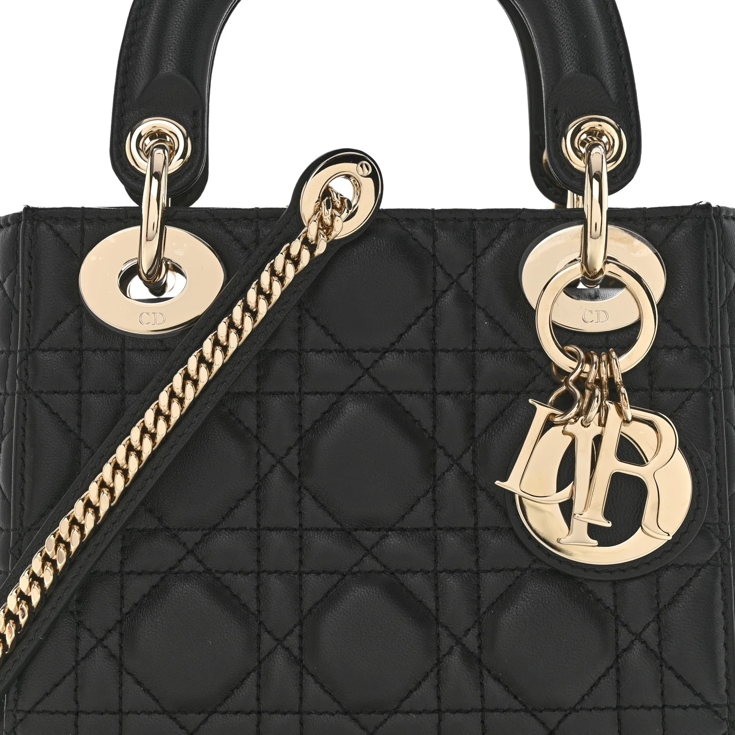 Lambskin Cannage Mini Lady Dior Black - Image 8