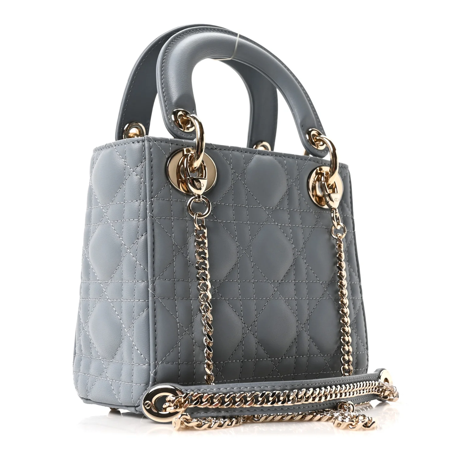 Lambskin Cannage Mini Lady Dior Cloud Blue - Image 3
