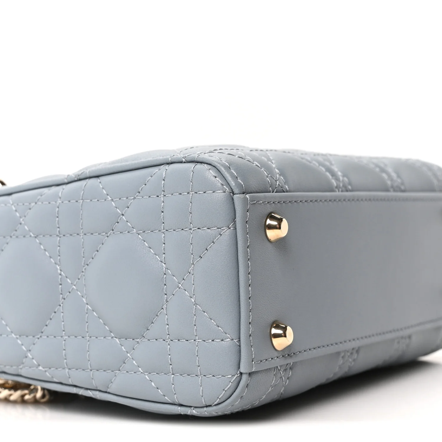 Lambskin Cannage Mini Lady Dior Cloud Blue - Image 9