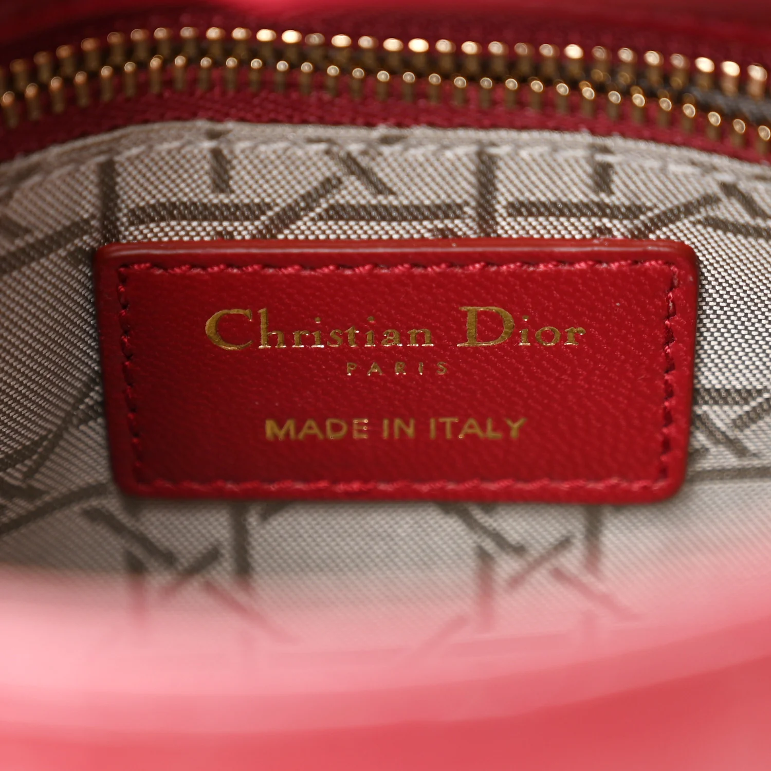 Lambskin Cannage Mini Lady Dior Red - Image 6