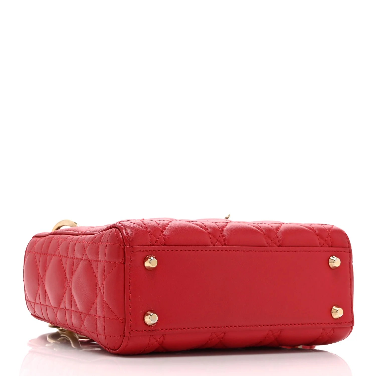 Lambskin Cannage Mini Lady Dior Red - Image 4